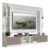 Rack Estante com Painel TV 65″ e 2 portas Oslo Multimóveis Branco/Lacca Fumê