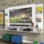 Painel TV 60″ com Suporte e Prateleiras de Vidro Brasil Multimóveis BR3071 Branco
