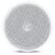 Arandela Coaxial Com Tweeter Fixacao Teto Caixa Som Ambiente Redonda Branca