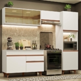 Cozinha Completa Madesa Reims XA250003 com Armário e Balcão – Branco
