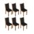 Kit 6 Cadeiras de Jantar 4291 Madesa Rustic/Preto