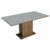 Mesa de Jantar Retangular Tampo de Madeira Madesa 5363 – Rustic/Cinza