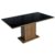 Mesa Madesa Retangular Tampo de Vidro 5275 Rustic/Preto