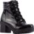 Coturno Feminino Lumiss Salto Grosso Tratorado Bota Cano Curto Confortável Blogueira Moda