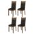 Kit 4 Cadeiras de Jantar 4280 Madesa Rustic/Preto