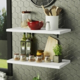 Kit 2 Prateleiras Suspensas para Cozinha Madesa 60 cm com Mão Francesa – Branco