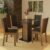 Conjunto Sala de Jantar Madesa Aline Mesa Tampo de Vidro com 4 Cadeiras – Rustic/Preto