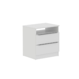 Mesa de Cabeceira Madesa 2 Gavetas – Branco
