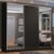 Guarda Roupa Casal 100% MDF Madesa Zurique 3 Portas de Correr com Espelhos – Preto