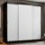 Guarda-Roupa Casal Madesa Reno 3 Portas de Correr – Preto/Branco