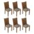Kit 6 Cadeiras 4290 Madesa – Rustic/Hibiscos