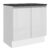 Balcão Armário de Cozinha 100% MDF 80 cm 2 Portas Branco Brilhante Acordes Madesa