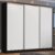 Guarda Roupa Casal 100% MDF Madesa Zurique 3 Portas de Correr – Preto/Branco