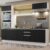 Armário de Cozinha Completa 100% MDF 270cm Branco/Preto Acordes Madesa 07