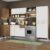 Cozinha Completa de Canto Reto Madesa Emilly Sun Armário e Balcão 11 Portas 1 Gaveta – Rustic/Branco