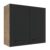 Armário de Cozinha Aéreo 70 cm 2 Portas Rustic/Preto Agata Madesa
