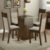 Conjunto Sala de Jantar Madesa Dallas Mesa Tampo de Vidro com 4 Cadeiras – Rustic/Crema/Pérola