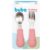 Kit Talheres Infantil Cabo Em Silicone Rosa 15820 – Buba