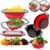 Escorredor De Alimentos Retrátil Dobrável Silicone Redondo Ou Quadrado Multiuso Louça Prático Rápido