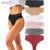 FINETOO 6Pcs/Conjunto Tangas De Cintura Alta Para Calcinha Feminina Respirável Macia Elástica Rise S-XL
