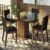 Conjunto Sala de Jantar Madesa Madu Mesa Tampo de Vidro Redondo 4 Cadeiras – Rustic/Preto/Preto