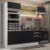 Armário de Cozinha Completa 100% MDF 250cm Branco/Preto Acordes Madesa 04