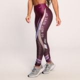 Calça Legging Suplex Estampada Academia Feminina Fitness Roxo Do Not Give Up