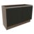 Balcão Gabinete de Pia Armário de Cozinha 120 cm 2 Portas Rustic/Preto Glamy Madesa