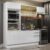 Cozinha Completa 100% MDF Madesa Acordes 250004 com Armário e Balcão – Frentes Branco Brilho