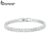 Pulseira De Zircônio Quadrado Brilhante Bamoer 17cm E 19cm Jóias Da Moda Adequado Para Mulheres Homens