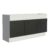 Balcão de Pia Cozinha 150 cm 2 Portas e 2 Gavetas (Sem Tampo e Pia) Branco/Preto Agata Madesa