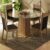 Conjunto Sala de Jantar Madesa Ana Mesa Tampo de Vidro Redondo 4 Cadeiras – Rustic/Preto