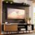 Rack Madesa Dubai e Painel para TV até 65 Polegadas com Pés – Preto/Rustic D8D8