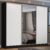 Guarda Roupa Casal 100% MDF Madesa Zurique 3 Portas de Correr com Espelho – Preto/Branco