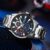 CURREN Novo Relógios De Quartzo Multifunções Azul Para Homens Pulseira De Aço Inoxidável Esportiva Com Mãos Luminosas À Prova D’água Sem Caixa 8415 XQ