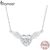 Bamoer 925 Sterling Silve Elegante Asa De Voar Para Colar De Jóias De Moda Mulheres Presentes BSN287