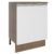 Balcão Armário de Cozinha 60 cm 1 Porta Rustic/Branco Glamy Madesa
