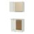 Kit Armário de Cozinha de Canto 2 Portas e Nicho com Tampo 100% MDF Branco/Rustic/Crema Smart Madesa