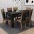 Conjunto Sala de Jantar Madesa Medelin Mesa Tampo de Madeira com 6 Cadeiras – Preto/Rustic/SintPreto