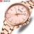 CURREN Original Senhoras Relógio Nova Moda Simples Negócios Casual Esportes Aço Inoxidável Apontador Luminoso Quartzo A Prova D’água 9090 X