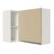 Armário de Cozinha Aéreo de Canto 100% MDF com 1 Porta e Adega Branco/Crema Smart Madesa