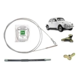 Kit Cabo + Flexivel + Suporte + Porca Embreagem Fusca