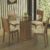 Conjunto Sala de Jantar Madesa Débora Mesa Tampo de Vidro Redondo 4 Cadeiras – Rustic/Lírio Bege
