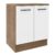 Balcão Armário de Cozinha 70 cm 2 Portas Rustic/Branco Agata Madesa