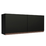 Armário de Cozinha Aéreo 120 x 50 cm 2 Portas Preto Reims Madesa