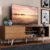 Rack Madesa Dubai para TV até 65 Polegadas com Pés – Rustic/Branco