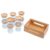Kit caixa de bambu vazada e 10 potes de vidro 200ml – Oikos