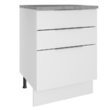 Balcão Madesa Stella 60 cm 3 Gavetas – Branco