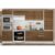 Armário de Cozinha Completa Madesa 100% MDF Acordes XA330002 Balcão (Sem Tampo e Pia) Branco/Rustic