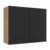 Armário de Cozinha Aéreo 80 cm 2 Portas Rustic/Preto Agata Madesa